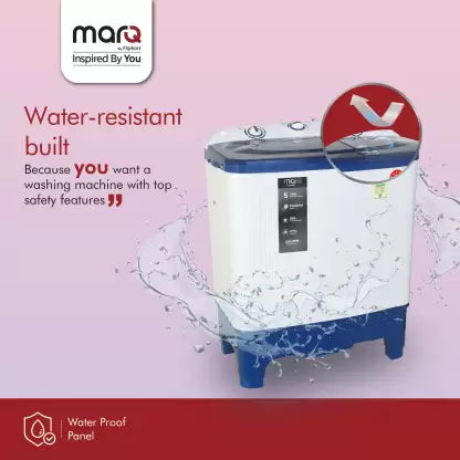 MarQ by Flipkart 7 kg 5 Star rating Semi Automatic Top Load Washing Machine Blue, White  (MQSA70H5M)(OPEN BOX) MarQ by Flipkart 7 kg 5 Star rating Semi Automatic Top Load Washing Machine Blue, White  (MQSA70H5M)(OPEN BOX)